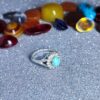 Bague en Argent Persan Faite Main pour Femme avec Turquoise de Neyshabur Sima