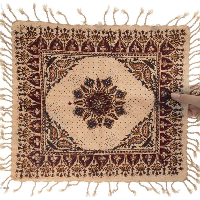 Nappe Persane : Imprimée au Bloc Traditionnel Kalamkari d’Ispahan – Modèle Doris
