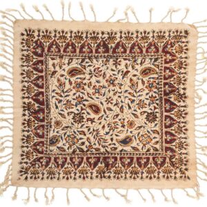 Nappe Persane : Imprimée au Bloc Traditionnel Kalamkari d’Ispahan – Modèle Doris II