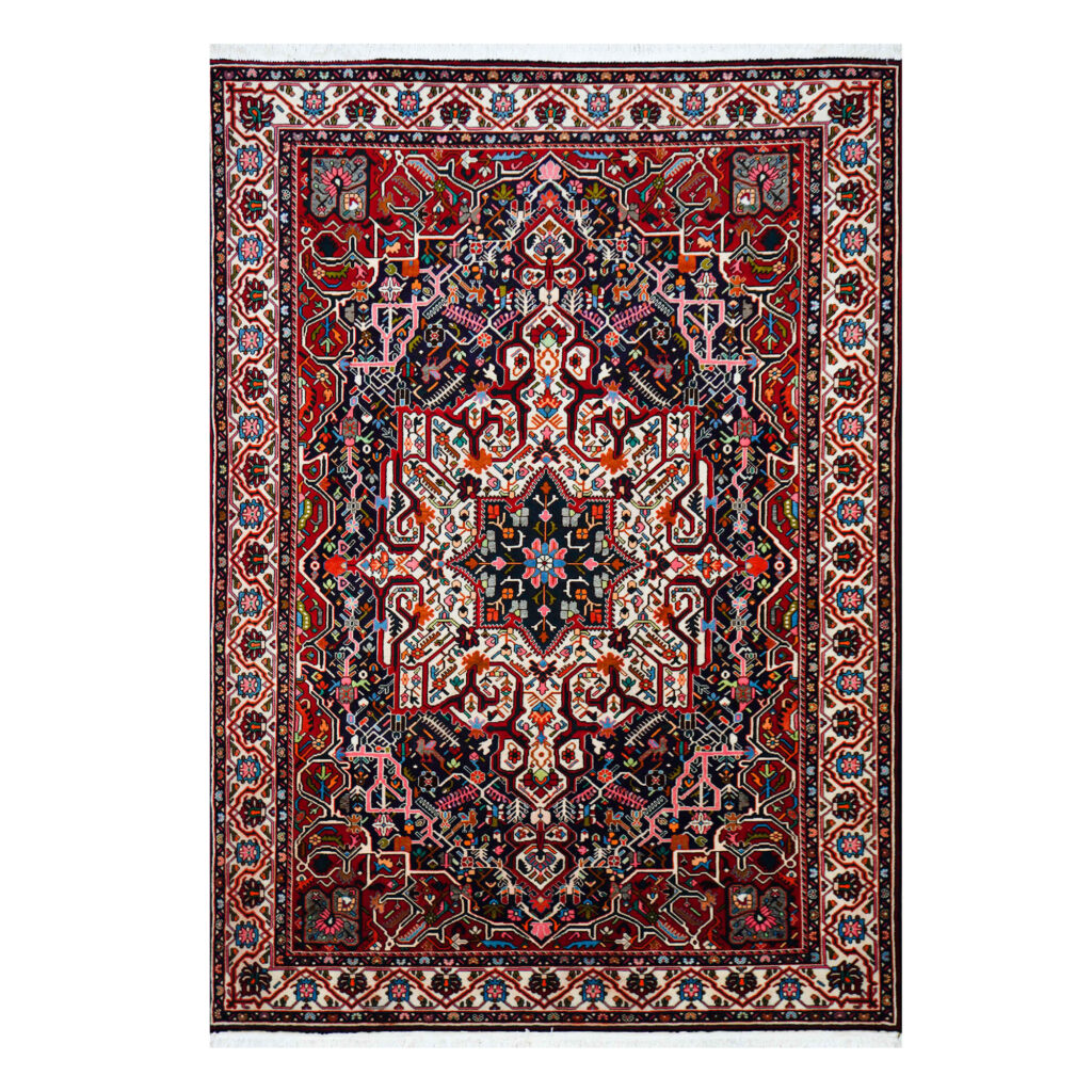 Tapis persan en laine noué à la main à Chaharmahal & Bakhtiari Heriz
