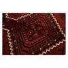 Tapis persan en laine noué à la main à Chaharmahal & Bakhtiari Iliati rouge