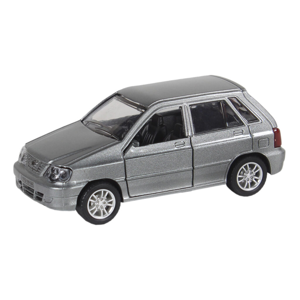 Voiture jouet Diecast Kia Pride Hatchback 1987 avec phares et son