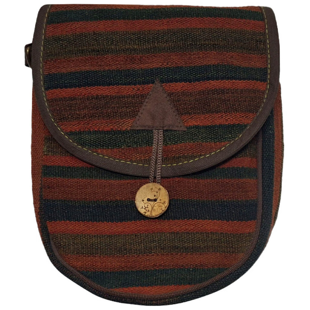 Sac bandoulière Kilim fait main avec rayures classiques