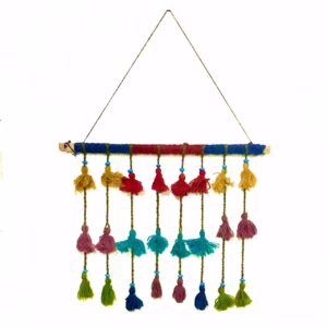 Tenture murale persane à pompons DIY – Qashqai traditionnel