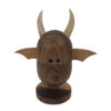 Distributeur de Cure-Dents en Bois avec Motif de Chauve-Souris Marron