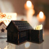 Porte-Cure-Dents en Bois avec Motif de Cottage pour Votre Table