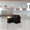 Porte-Cure-Dents en Bois avec Motif de Cottage pour Votre Table