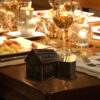 Porte-Cure-Dents en Bois avec Motif de Cottage pour Votre Table
