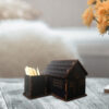 Porte-Cure-Dents en Bois avec Motif de Cottage pour Votre Table