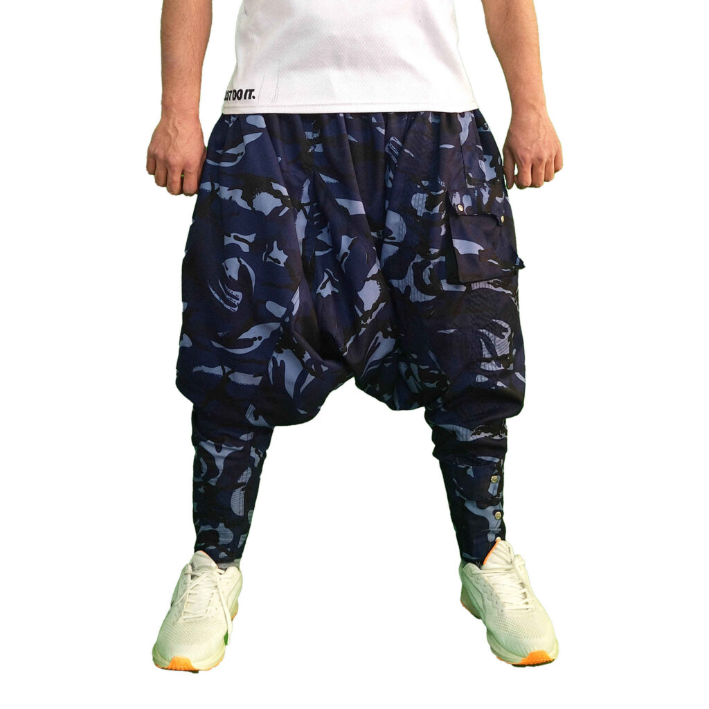 Pantalon Traditionnel Kurde – Bleu Marine Palangi Shalwar