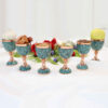 Ensemble Haft-Seen incrusté de turquoise pour décoration de table de Norouz