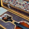 Étui Rigide pour Violon Fait Main en Bois de Sapin et Cuir Naturel