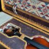 Étui Rigide pour Violon Fait Main en Bois de Sapin et Cuir Naturel