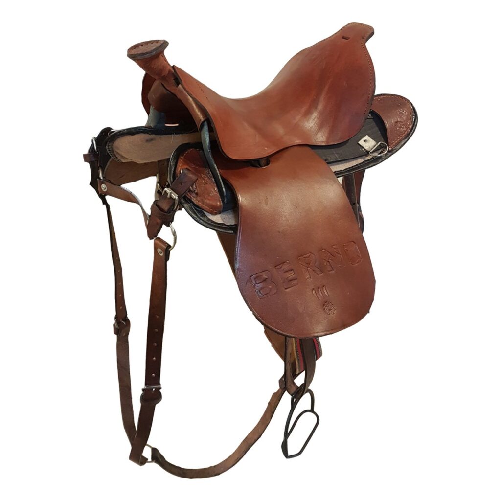 Sacoche de selle en cuir véritable western pour cheval - Fait main