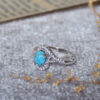 Bague en Argent Persan pour Femme avec Turquoise de Neyshabur