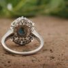Bague en Argent Persan Faite Main pour Femme avec Turquoise de Neyshabur