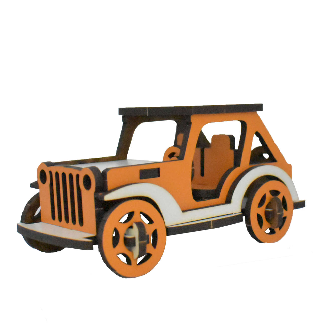 Kit de Modèle Puzzle 3D en Bois – Design Jeep