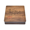 Boîte en Bois pour Cadeaux – Motif Calligraphie & Cœurs
