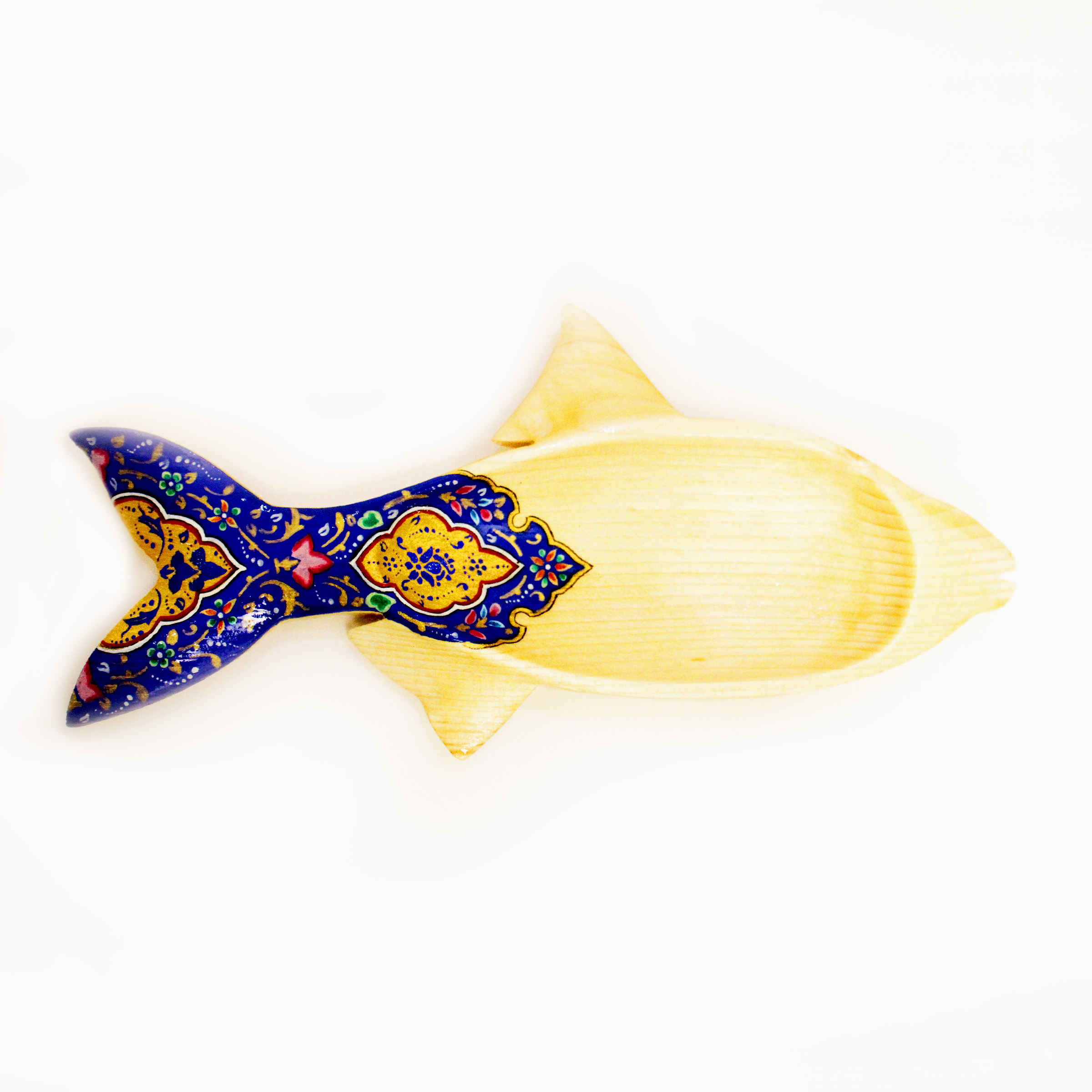 Ensemble Haft-Seen en bois pour Norouz – Motif poisson traditionnel