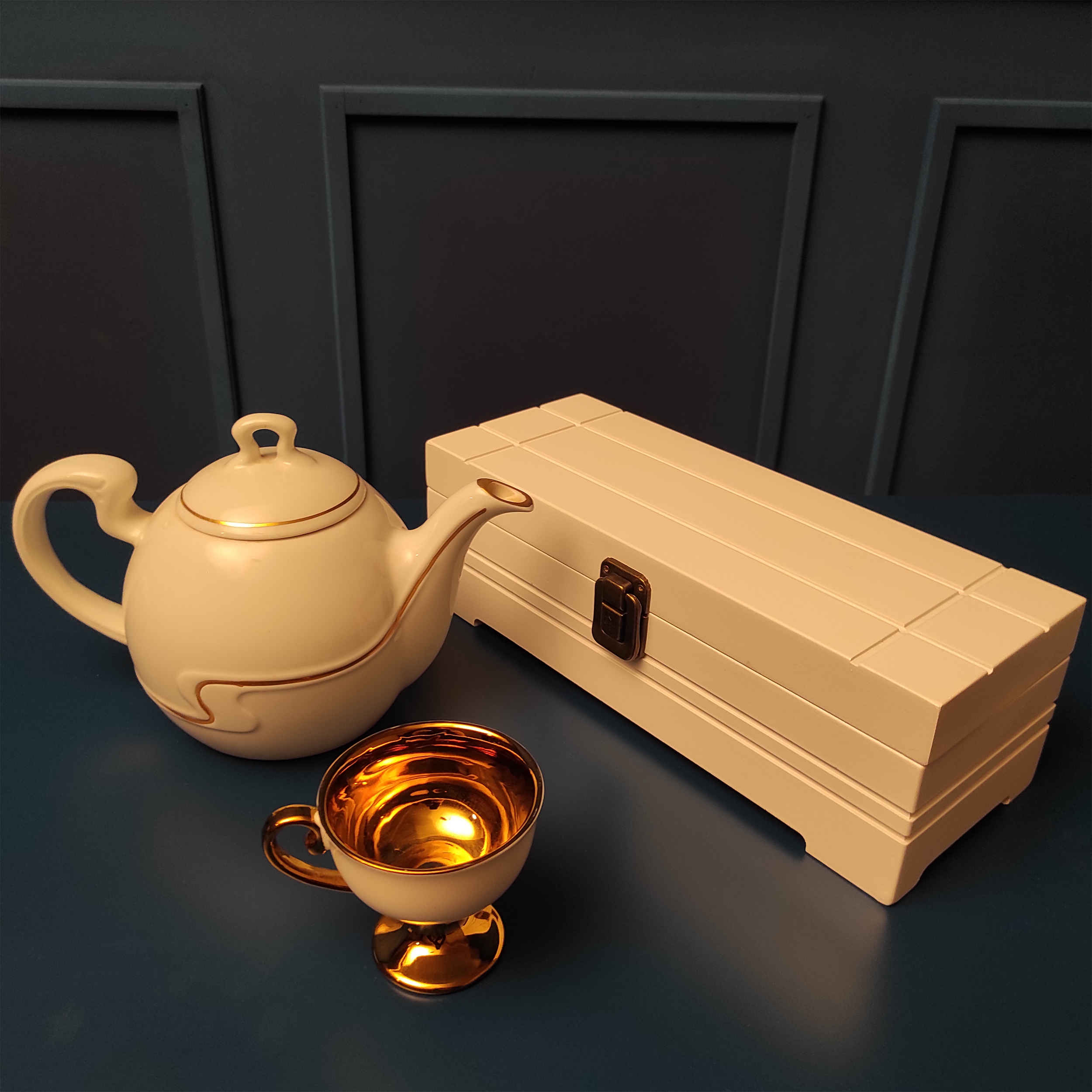 Boîte organisatrice en bois 4 compartiments pour une variété de sachets de thé