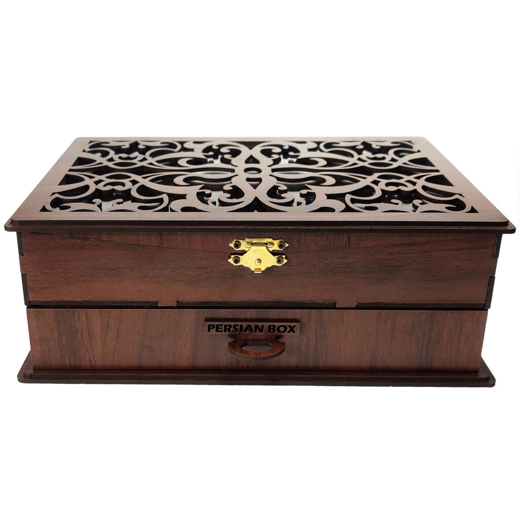 Boîte organisatrice en bois 6 compartiments pour une variété de sachets de thé