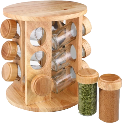 Étagères à épices en bois