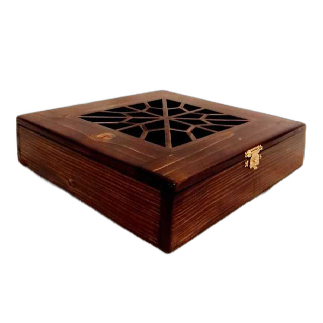 Boîte organisatrice en bois pour sachets de thé 4 compartiments multifonction