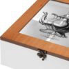 Boîte organisatrice en bois pour sachets de thé 4 compartiments avec couvercle transparent