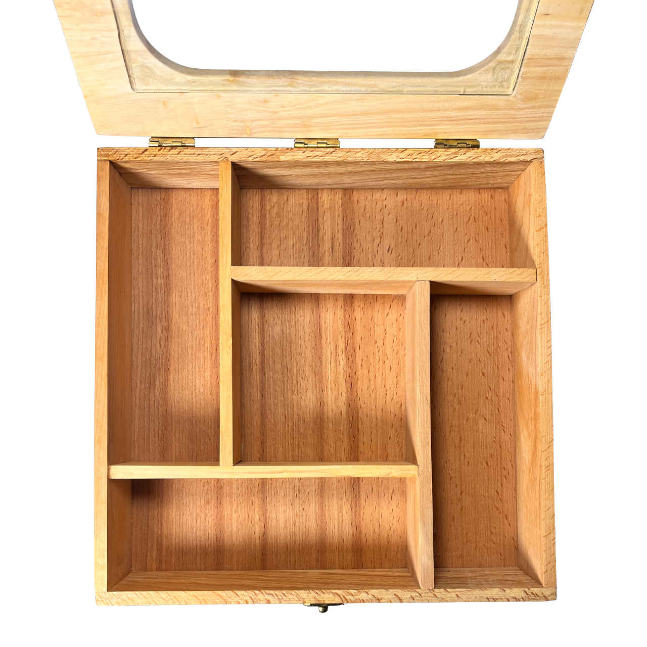 Boîte organisatrice en bois pour sachets de thé 5 compartiments multifonction