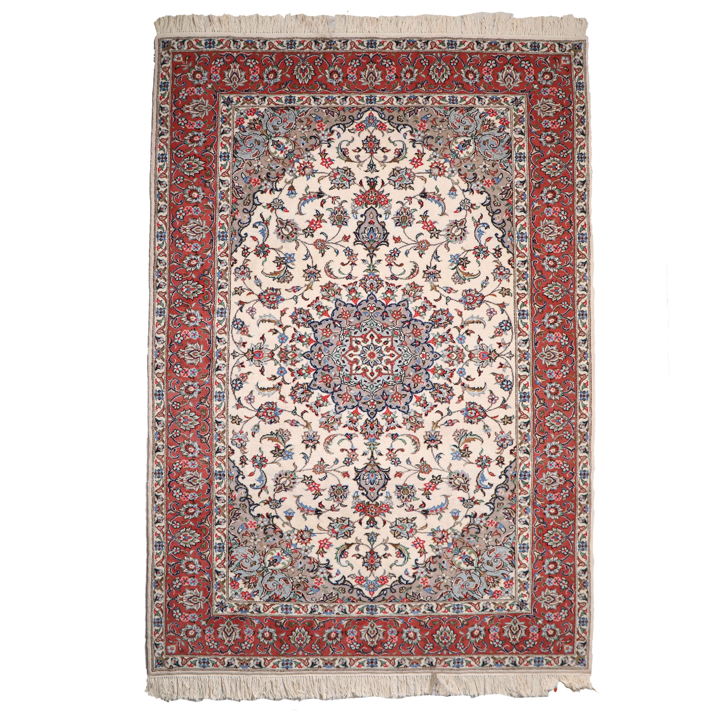 Tapis persan authentique avec laine noué à la main à Ardakan Lachak Toranj