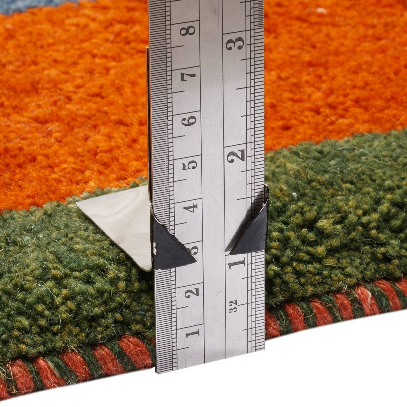 Tapis Gabbeh en laine persane véritablement tissé à la main en Shiraz floral bleu