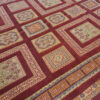 Tapis Kilim en laine persane authentique tissé à la main géométrique brique rouge