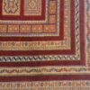 Tapis Kilim en laine persane authentique tissé à la main géométrique brique rouge