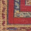 Tapis Kilim en laine persane authentique tissé à la main géométrique brique rouge
