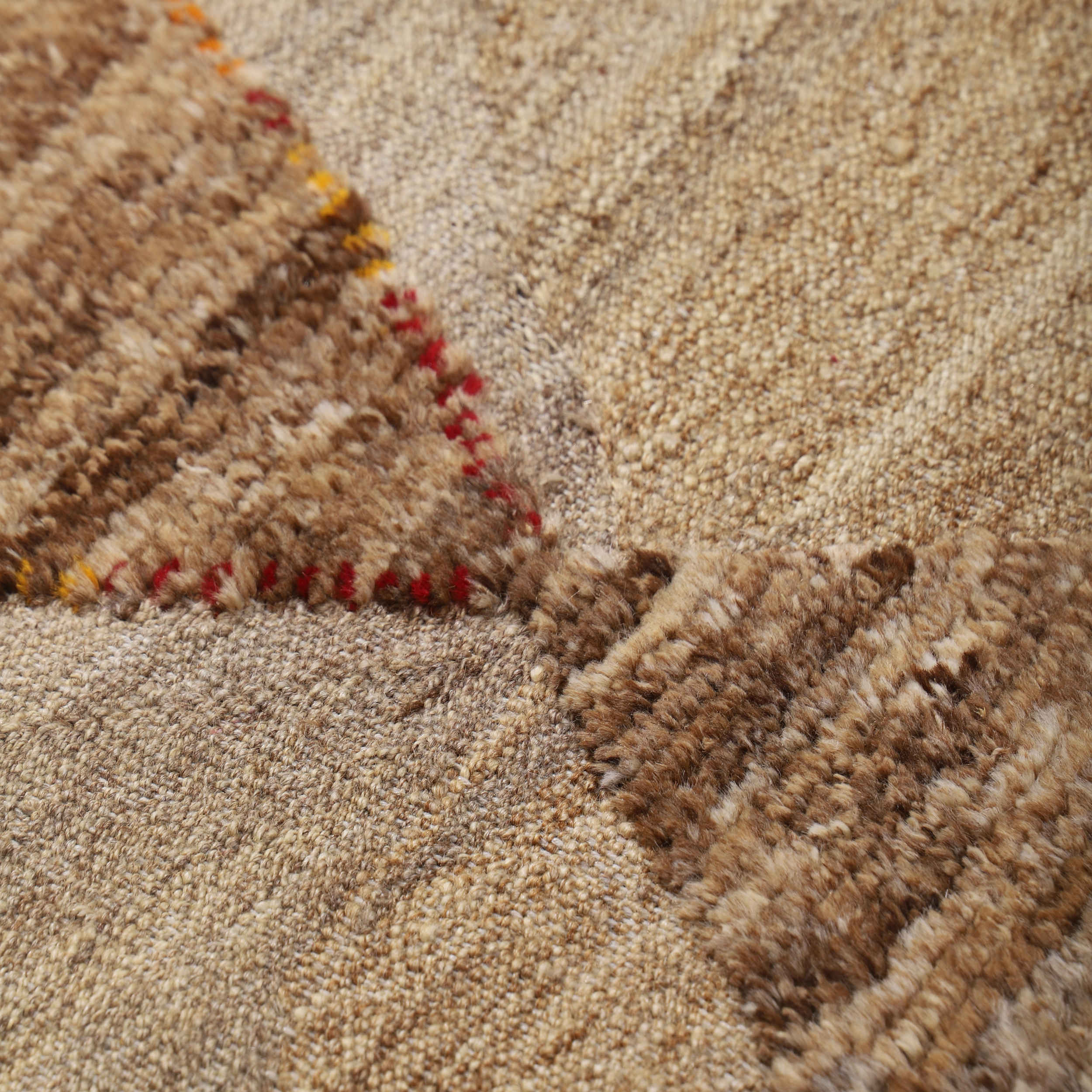 Tapis Kilim en laine persane authentique tissé à la main en Isfahan géométrique