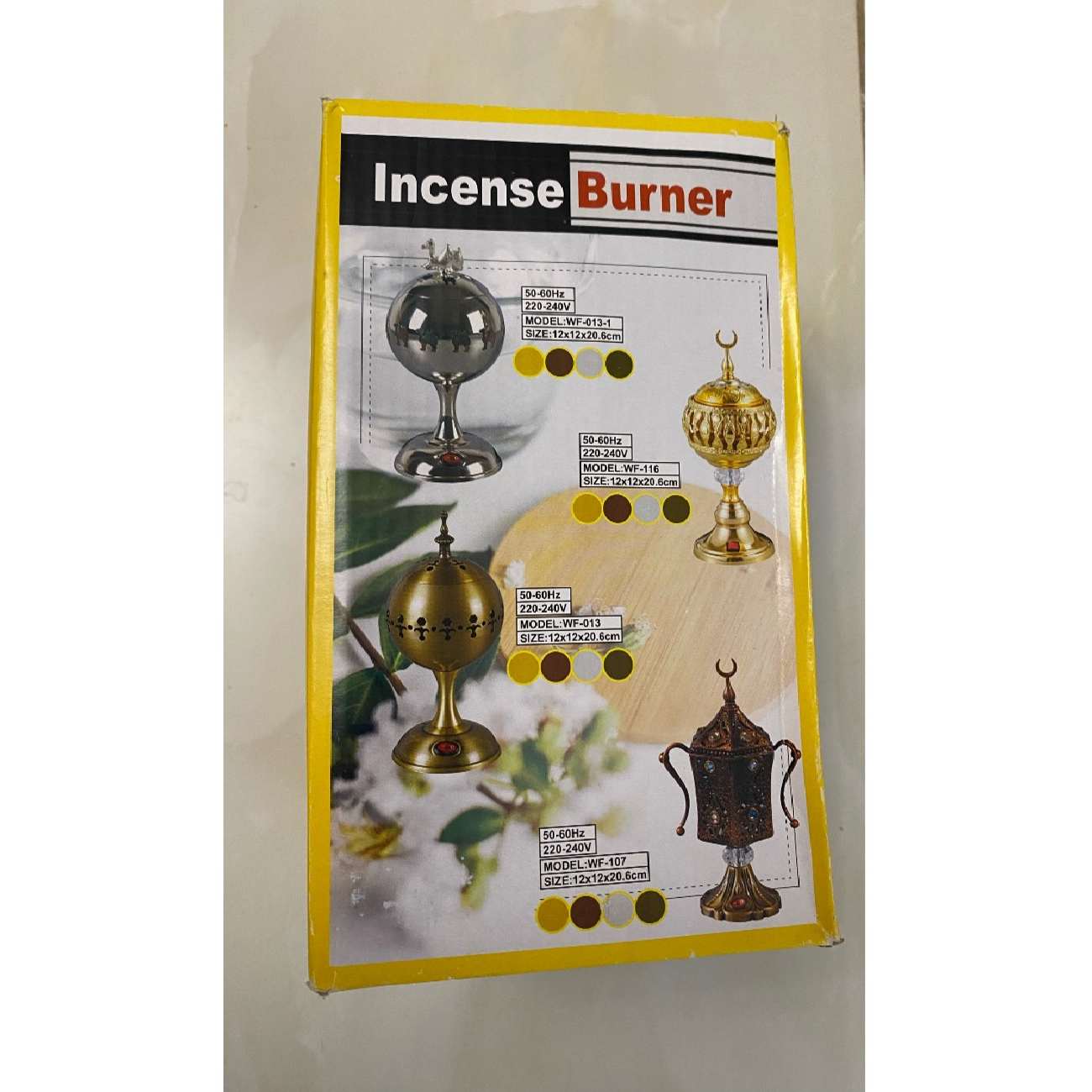 Brûleur électrique en métal de Bakhoor et Esfand – Fini doré