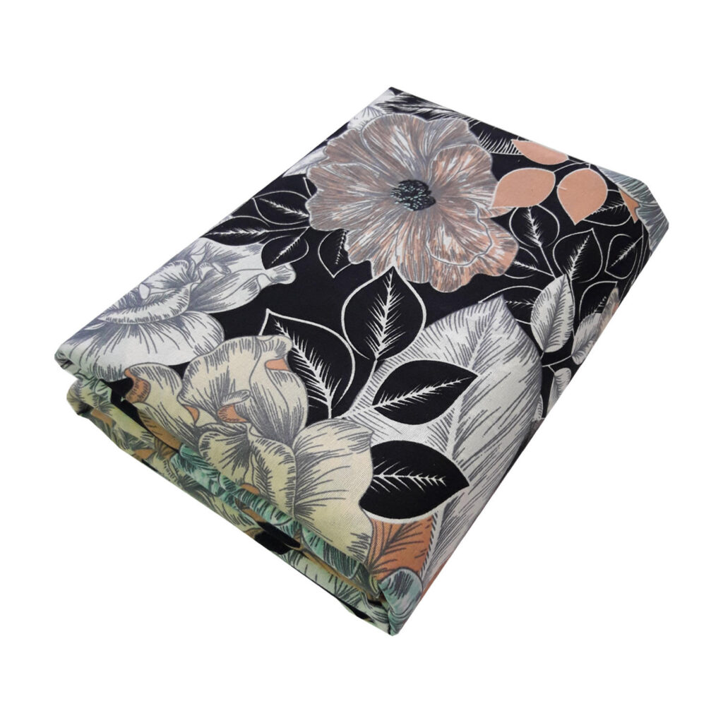 Housse de matelas en coton et polyester – Ajustée, respirante, motif floral, 195x90 cm