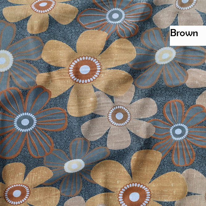 Housse de matelas en coton – Ajustée, respirante, motif floral avec fermeture éclair, 195×100 cm