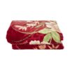 Couverture Golbaft Persane pour Lit Simple Motif Floral Rouge Design