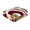 Couverture Golbaft Persane pour Lit Simple Motif Floral Bordeaux
