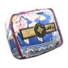 Couverture Golbaft Persane pour Lit Simple Motif Floral Bleu Marine