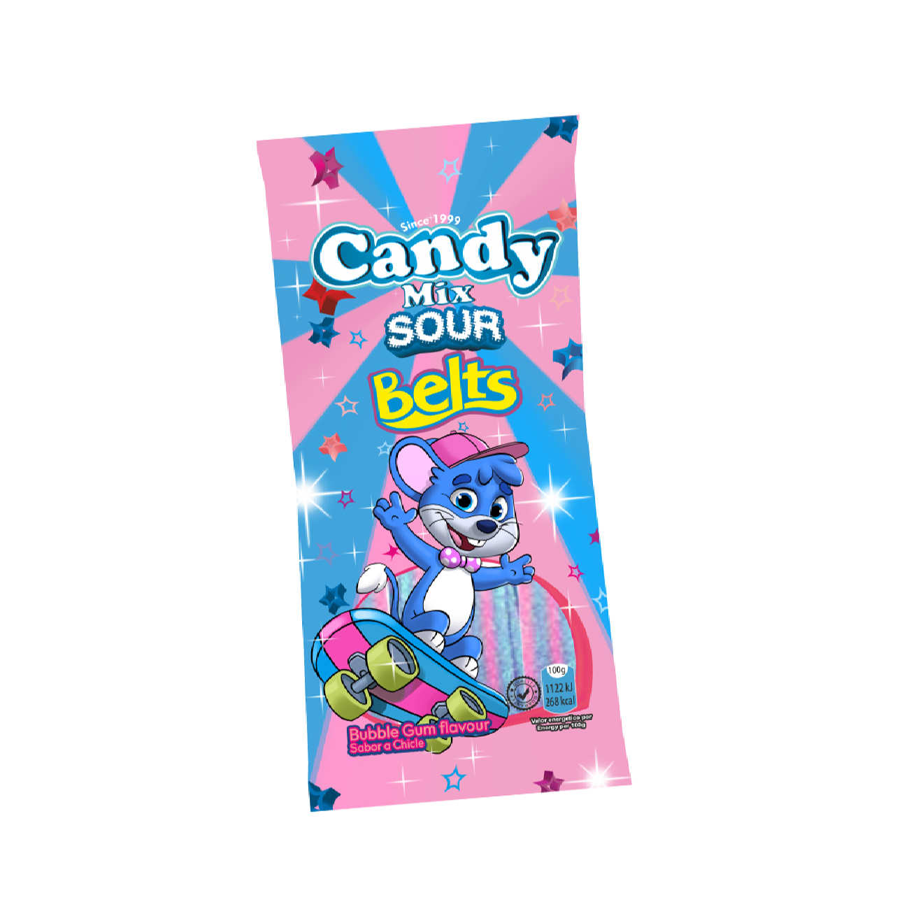 Bonbons gélifiés halal – Bâtonnets au goût de chewing-gum – Marabo (85g, x10)