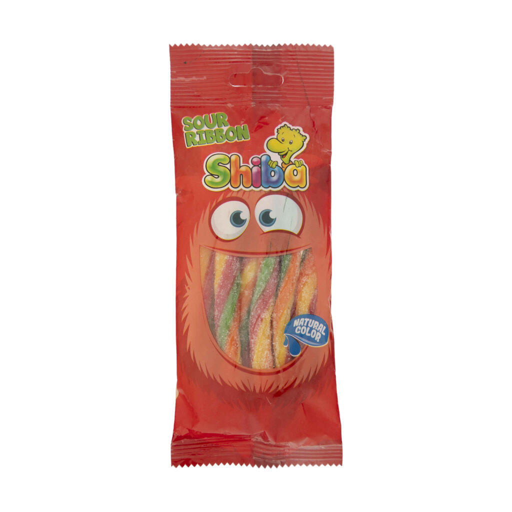 Bonbons gélifiés halal - Bâtonnets gélifiés acides - Shiba (90g, x25)