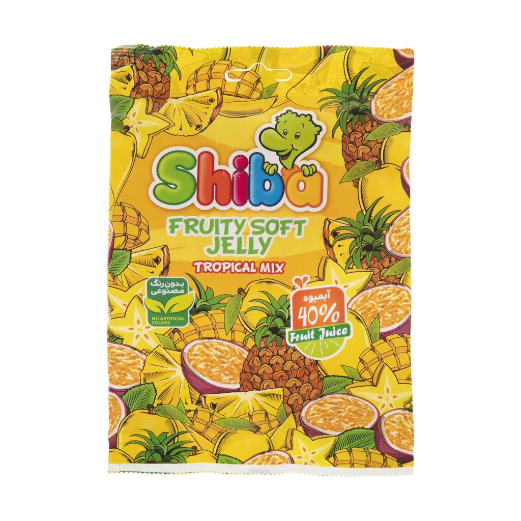 Bonbons gélifiés halal - Jelly mix tropical doux - Shiba (160g, x15)