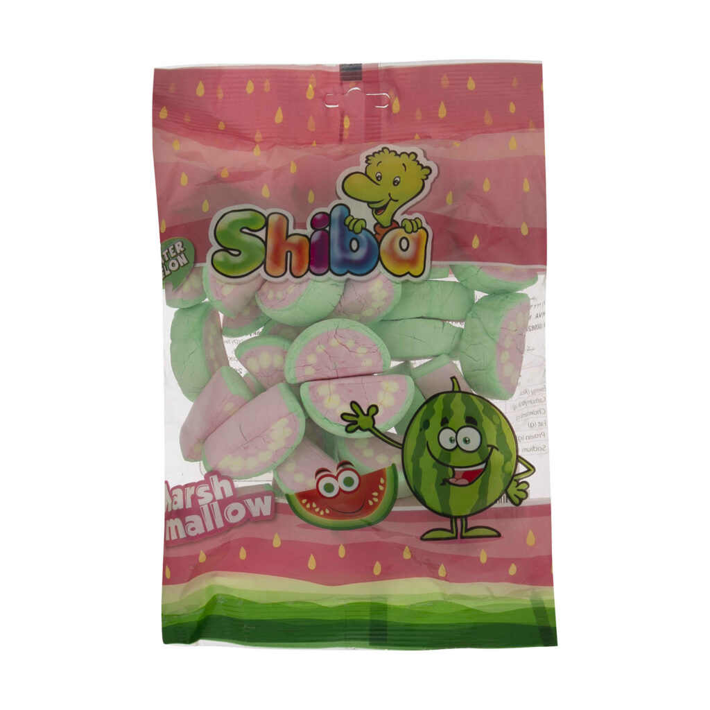 Paquet de guimauves halal - Pastèque moelleuse & délicieuse - Shiba (Paquet de 20)