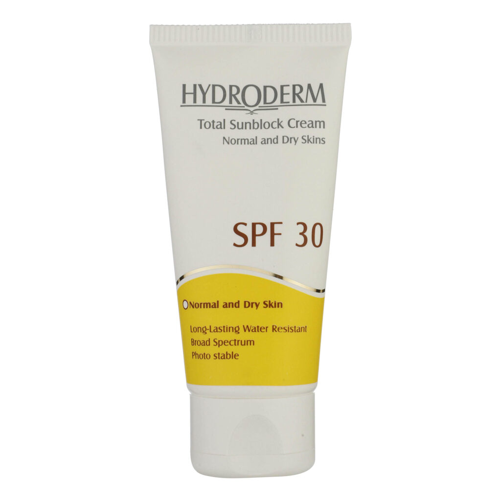 Hydroderm Écran Solaire SPF30 Protection Totale pour Peaux Normales et Sèches