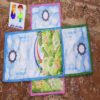 Tapis de prière islamique Sajadah pour enfants Arc-en-ciel Bleu