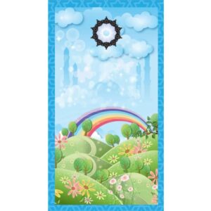 Tapis de prière islamique Sajadah pour enfants Arc-en-ciel Bleu