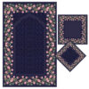 Tapis de prière islamique Sajadah pour Musulmans avec bordure florale