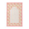 Tapis de Prière Islamique en Velours Rose avec Motif Floral